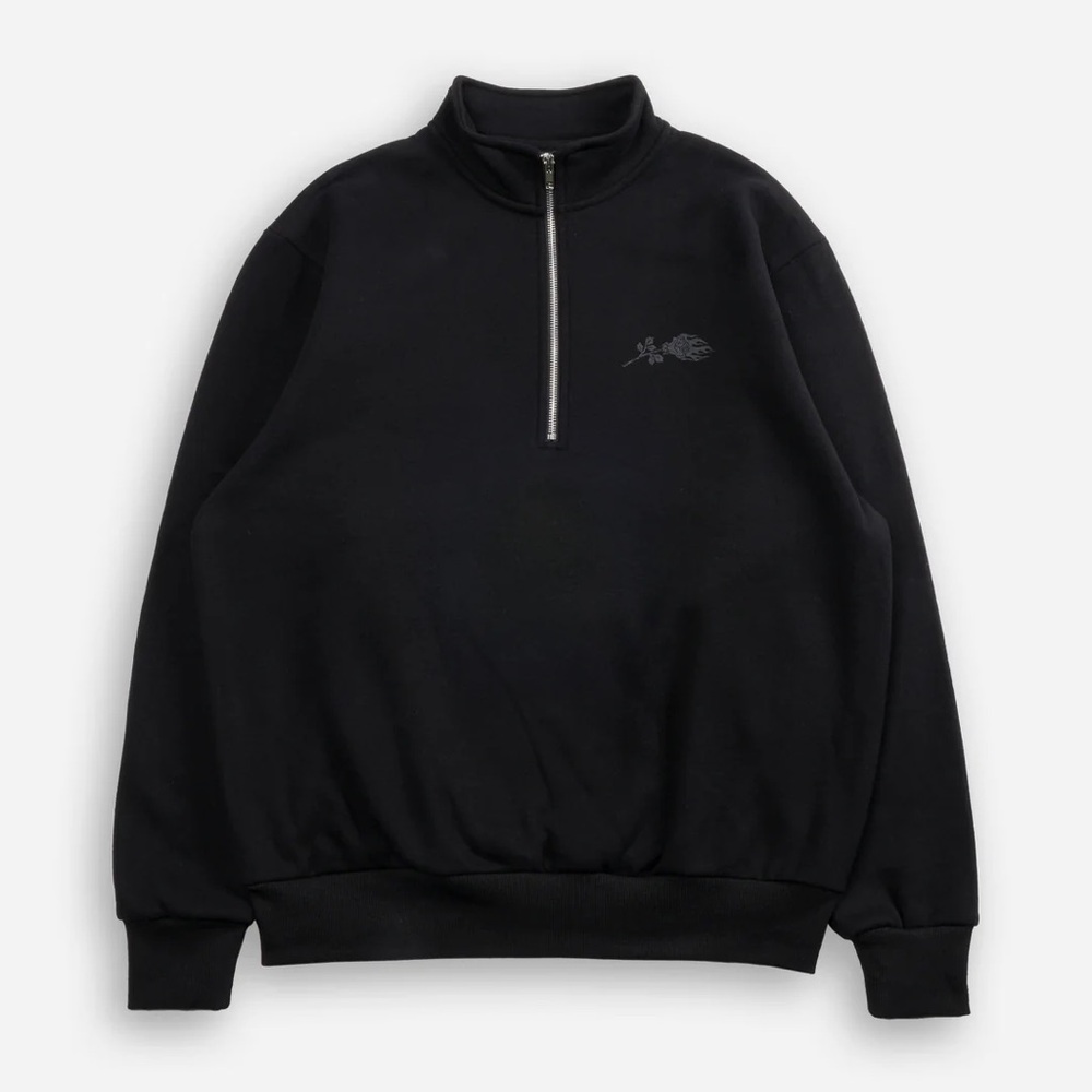 NWOT Civil Regime Concrete Quarter Zip Fleece